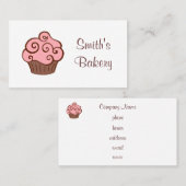 Aangepaste Cupcake-Visitekaartjes Visitekaartje (Voorkant / Achterkant)