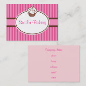 Aangepaste Cupcake-Visitekaartjes Visitekaartje (Voorkant / Achterkant)