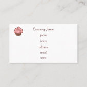 Aangepaste Cupcake-Visitekaartjes Visitekaartje (Achterkant)