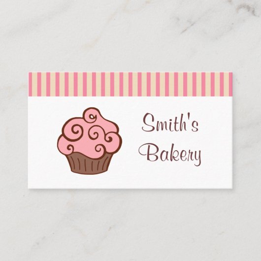Aangepaste Cupcake-Visitekaartjes Visitekaartje (Voorkant)