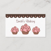 Aangepaste Cupcake-Visitekaartjes Visitekaartje (Voorkant)