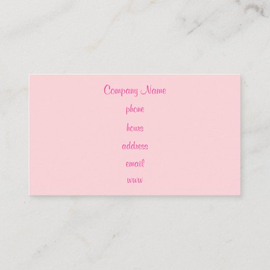 Aangepaste Cupcake-Visitekaartjes Visitekaartje (Achterkant)