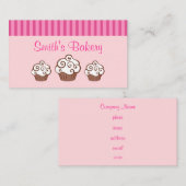 Aangepaste Cupcake-Visitekaartjes Visitekaartje (Voorkant / Achterkant)
