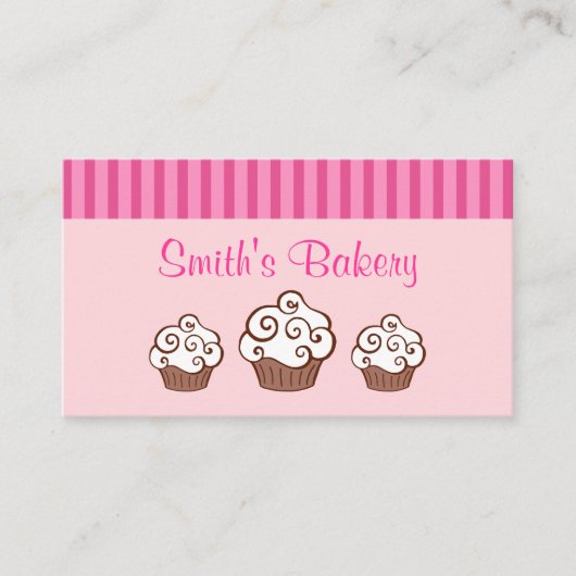 Aangepaste Cupcake-Visitekaartjes Visitekaartje (Voorkant)