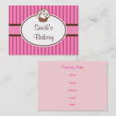 Aangepaste Cupcake-Visitekaartjes Visitekaartje (Voorkant / Achterkant)