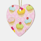 Aangepaste cupcakes keramisch ornament (Links)
