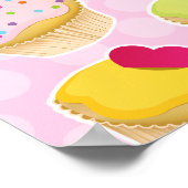 Aangepaste cupcakes poster (Hoek)