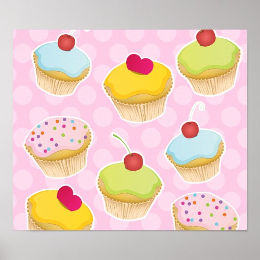 Aangepaste cupcakes poster (Voorkant)