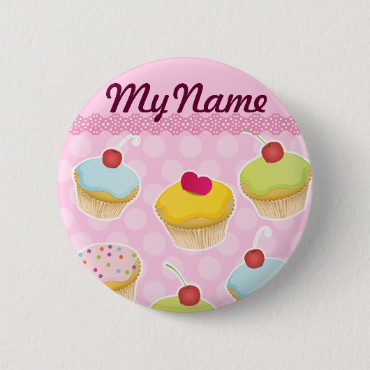 Aangepaste cupcakes ronde button 5,7 cm (Voorkant)