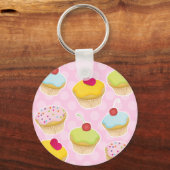 Aangepaste cupcakes sleutelhanger (Voorkant)