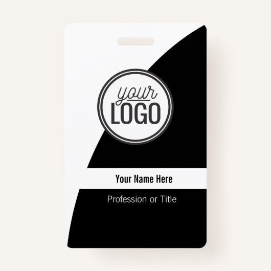 Aangepaste Curved Color Block Professional Name Ba Badge (Voorkant)