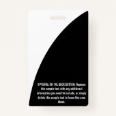 Aangepaste Curved Color Block Professional Name Ba Badge (Achterkant)