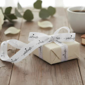 Aangepaste cut en naai handtekening naam satijn la satijnen lint