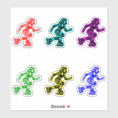 Aangepaste-Cut Vinyl Sticker: Roller Girl Sticker (Vel)