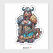 Aangepaste-Cut Vinyl Sticker: Warrior Woman Sticker (Vel)