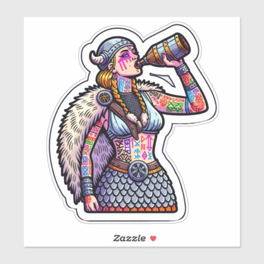 Aangepaste-Cut Vinyl Sticker: Warrior Woman Sticker (Vel)
