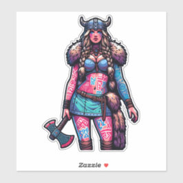 Aangepaste-Cut Vinyl Sticker: Warrior Woman Sticker