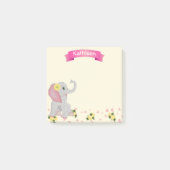 Aangepaste Cute Baby Elephant Baby shower Favor Post-it® Notes (Voorkant)