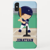 Aangepaste Cute Baseball cartoon player Case-Mate iPhone Case (Achterkant)