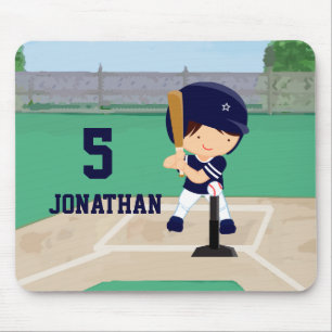Aangepaste Cute Baseball cartoon player Muismat