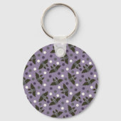 Aangepaste Cute Bat Cartoon Smoky Paars Sleutelhanger (Achterkant)