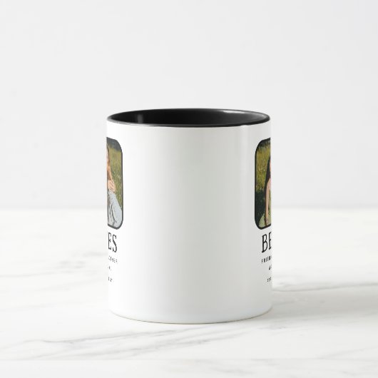 Aangepaste Cute BESTIE Foto & Quote Mok (Midden)