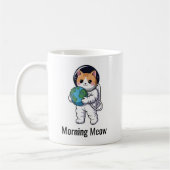 Aangepaste Cute Cat Astronaut Cat Moeder Huisdierl Koffiemok (Links)