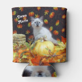 Aangepaste Cute Cat Herfst / Autumn / Halloween Blikjeskoeler (Achterkant)