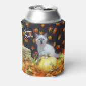 Aangepaste Cute Cat Herfst / Autumn / Halloween Blikjeskoeler (Blikje Achterkant)