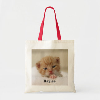 Aangepaste Cute Cat Kitten-Canvas tas