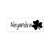 Aangepaste Cute Cloverleaf Clover Name Custom Rubberstempel (Afrduk)