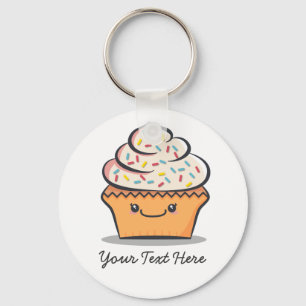 Aangepaste Cute Cupcake-Sleutelhanger Sleutelhanger