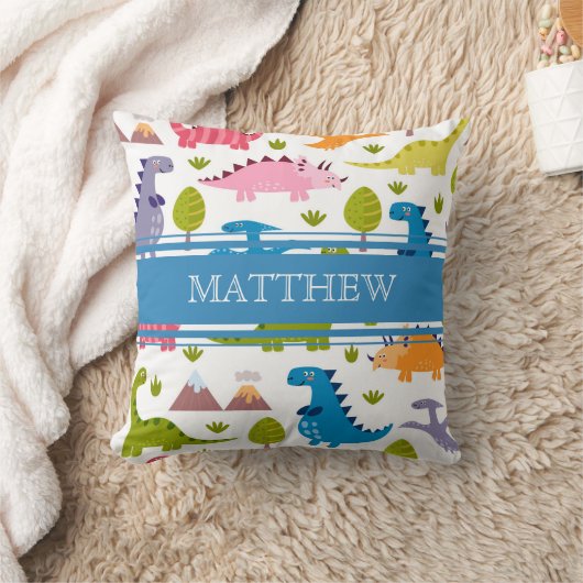 Aangepaste Cute Dinosaurs Pillow Kussen (Deken)