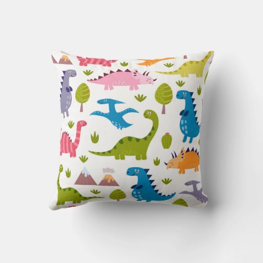 Aangepaste Cute Dinosaurs Pillow Kussen (Achterkant)