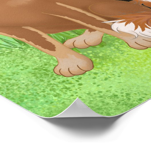 Aangepaste Cute Dog Poster (Hoek)