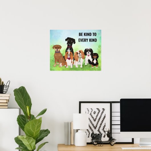 Aangepaste Cute Dog Poster (Thuiskantoor)