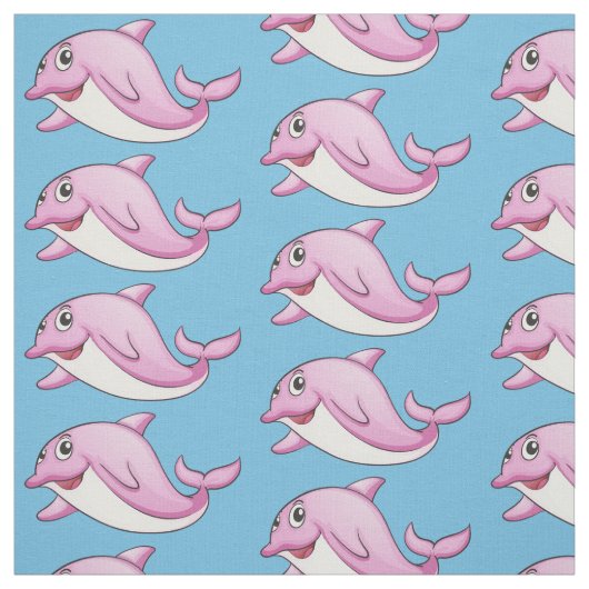 Aangepaste Cute Dolphin-fabric Stof (Swatch)