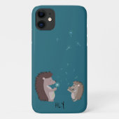 Aangepaste cute egel met kaarelions Case-Mate iPhone case (Achterkant)