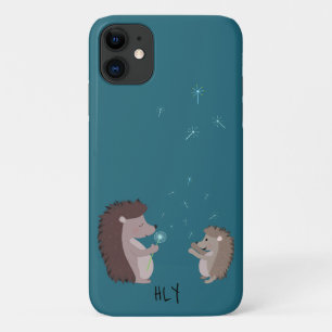 Aangepaste cute egel met kaarelions Case-Mate iPhone case