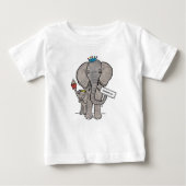 Aangepaste Cute Elephant en Baby (Voorkant)