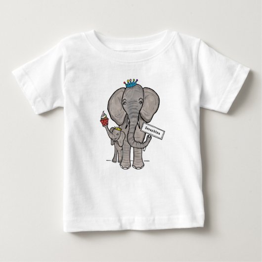 Aangepaste Cute Elephant en Baby (Voorkant)