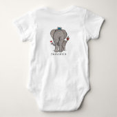 Aangepaste Cute Elephant en Baby Romper (Achterkant)