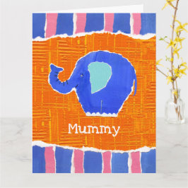Aangepaste Cute Elephant Moederdag Kaart