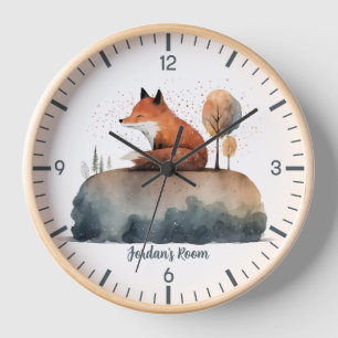 Aangepaste Cute Fox Clock