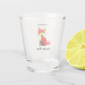 Aangepaste Cute Fox  Shot Glas (Achterkant)