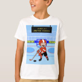 Aangepaste Cute Ice Hockey star T-shirt (Voorkant)