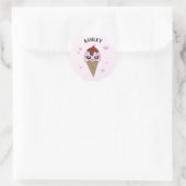 Aangepaste cute ijsbrekers ronde sticker (Tas)