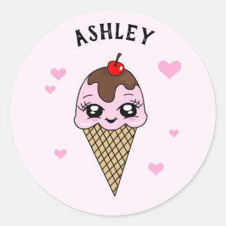 Aangepaste cute ijsbrekers ronde sticker