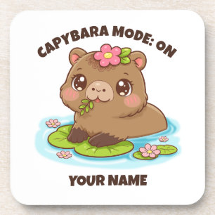 Aangepaste Cute Kawaii Capybara Mode Onderzetter