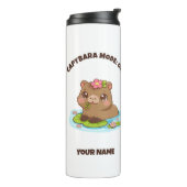 Aangepaste Cute Kawaii Capybara Mode Thermische Tu Thermosbeker (Gedraaid links)